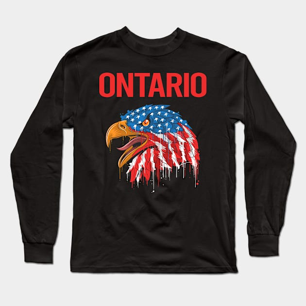 USA Eagle Ontario Long Sleeve T-Shirt by flaskoverhand